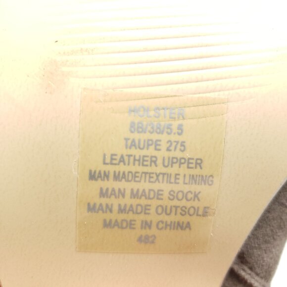 Holster Women's Size 8 Taupe Suede Ankle Boots With Block Heel - Picture 2 of 9